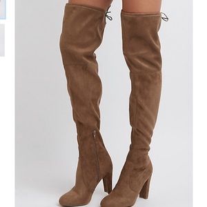 Charlotte Russe Tie-Back Over the Knee Boots